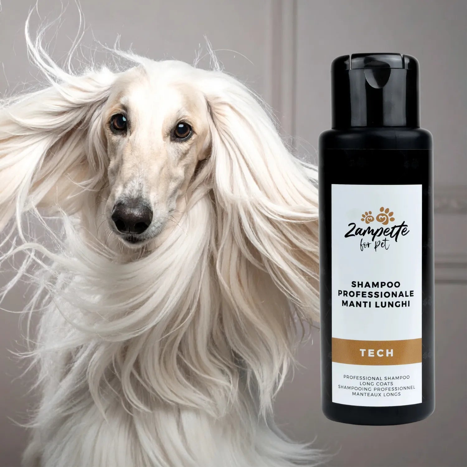 Shampoo professionale manti lunghi